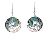 Kiwicraft Koru Paua Earrings with Box
