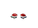 Kiwicraft Pohutukawa Paua Stud Earrings with Box