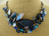 Kiwicraft Blue n Black Butterfly Necklace with Box