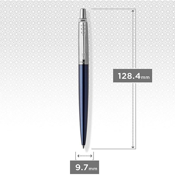 Personalised Parker Jotter Royal Blue Chrome Colour Trim Ballpoint Pen