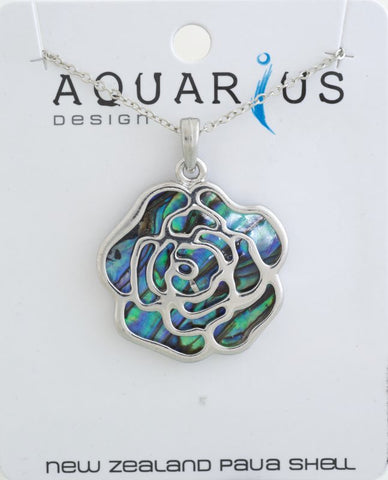 Paua - Rose Pendant