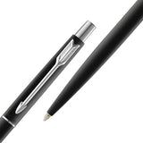 Personalised Parker Classic Matte Black Ball Pen With Chrome Trim