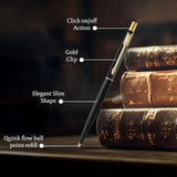 Personalised Parker Classic Matte Black Ball Pen With Gold Trim