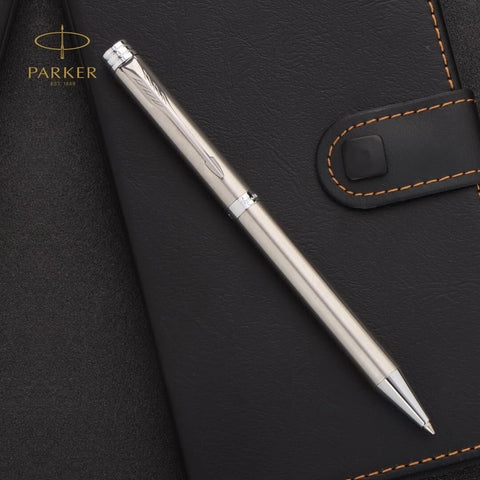 Parker Folio Stainless Steel Ball Pen With Chrome Trim