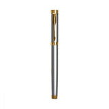 Personalised Parker Folio Stainless Steel Roller Ball Pen With Gold Plated Trim
