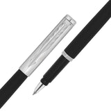 Personalised Parker Latitude Matte Metallix Roller Ball Pen With Chrome Trim