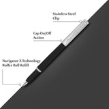 Personalised Parker Latitude Matte Metallix Roller Ball Pen With Chrome Trim