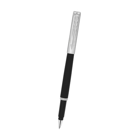 Personalised Parker Latitude Matte Metallix Roller Ball Pen With Chrome Trim