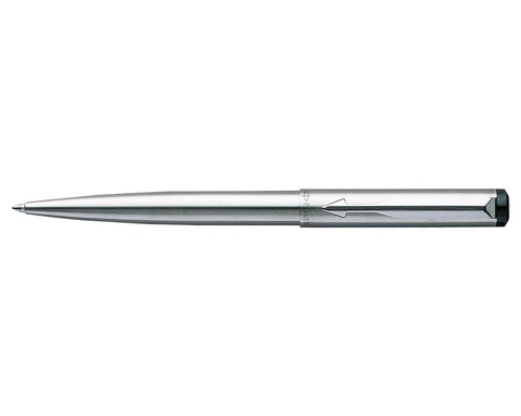Personalised Parker Vector Stainless Steel Ball Pen With Chrome Trim
