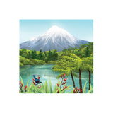 Sophie Blokker -Textured Mt.Taranaki - 3D Cork Backing Ceramic Tile - Wall Hanging