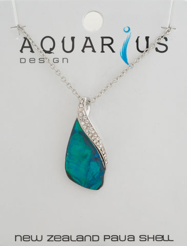 Paua - Dyed Curve Pendant