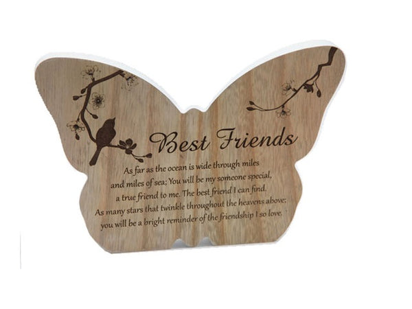 Butterfly Sentiment Plaque - Best Friends