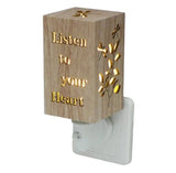 Listen To Your Heart Wood Night Light