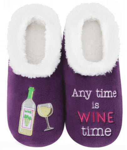 Slumbies - Women's Large Pairables Any Time Is Wine Time Foot Covering
