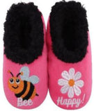 Slumbies - Women's Medium Pairables Bee Happy Pink Foot Covering