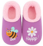 Slumbies - Women's Small Pairables Bee Happy Purple Foot Covering