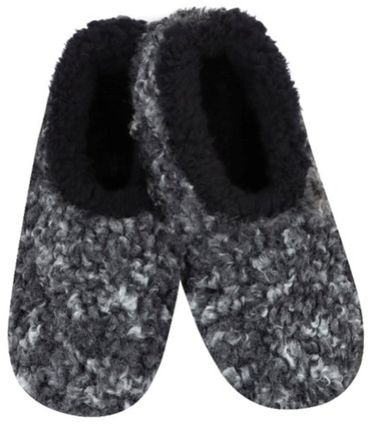 Slumbies - Women's Small Curly Sue Charcoal Black Foot Covering