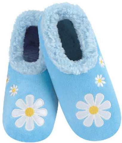 Slumbies - Women's Medium Simply Daisy All Day Blue Foot Covering