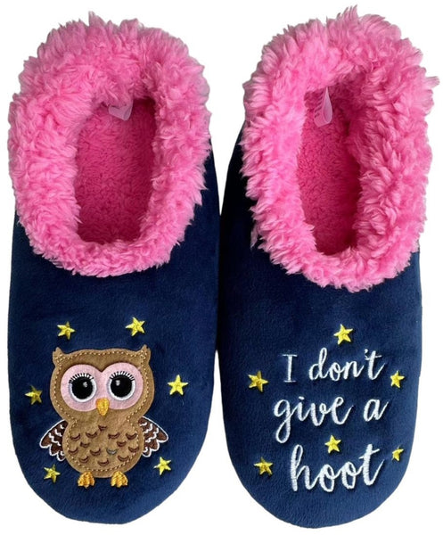 Slumbies - Women's Medium Simply Pairables I Don't Give A Hoot Foot Covering