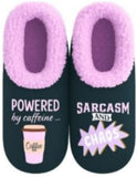 Slumbies - Women's Medium Pairable Coffee and Sarcasm Foot Covering