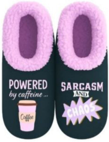 Slumbies - Women's Medium Pairable Coffee and Sarcasm Foot Covering