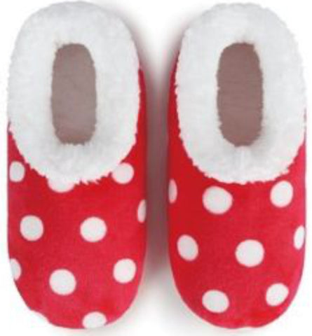 Slumbies - Women's Large Polka Dot Red Foot Covering