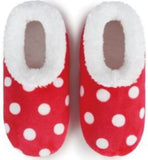 Slumbies - Women's Medium Polka Dot Red Foot Covering