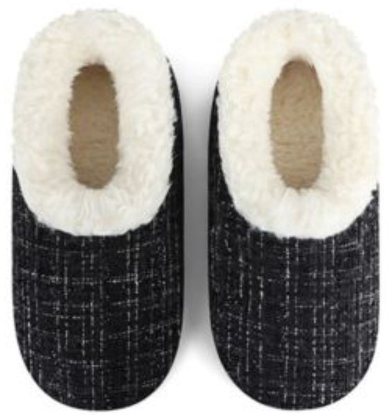Slumbies - Women's Medium Sparkle Tweed Black Foot Covering