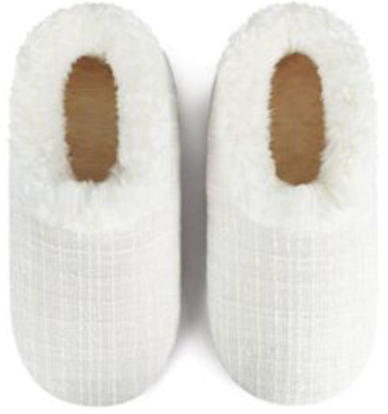 Slumbies - Women's Medium Sparkle Tweed White Foot Covering