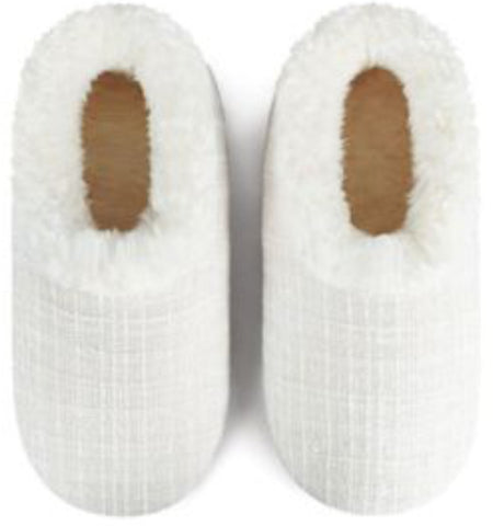 Slumbies - Women's Medium Sparkle Tweed White Foot Covering