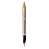 Parker IM Brushed Metal Gold Trim Ballpoint Pen