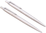 Parker Duo Set Jotter Stainless Steel Chrome Trim Ballpoint Pen and Mechanical Pencil