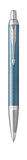 Parker IM Premium Blue Grey Chrome Trim Ballpoint Pen