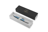 Parker IM Premium Blue Grey Chrome Trim Ballpoint Pen