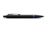 Parker IM Vibrant Rings Satin Black with Marine Blue Accents Ballpoint Pen