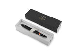 Parker IM Vibrant Rings Satin Black with Flame Ornage Accents Ballpoint Pen