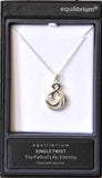 SINGLE TWIST NECKLACE - EQUILIBRIUM SILVER PLATED