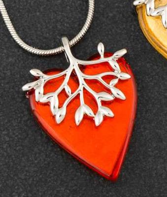 ETCHED HEART NL - EQUILIBRIUM SILVER PLATED