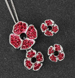 POPPY NL & EARRING SET - EQUILIBRIUM SILVER PLATED