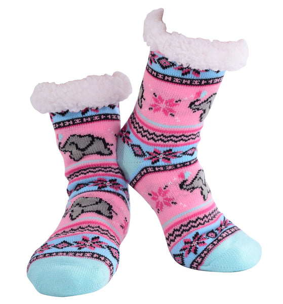 Nuzzles - Women's Elephant - Pink Foot Covering