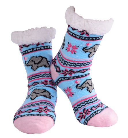 Nuzzles - Women's Elephant - Blue Foot Covering