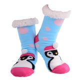 Nuzzles - Women's Pom Pom Penguin - Blue Foot Covering