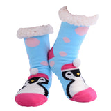 Nuzzles - Women's Pom Pom Penguin - Blue Foot Covering