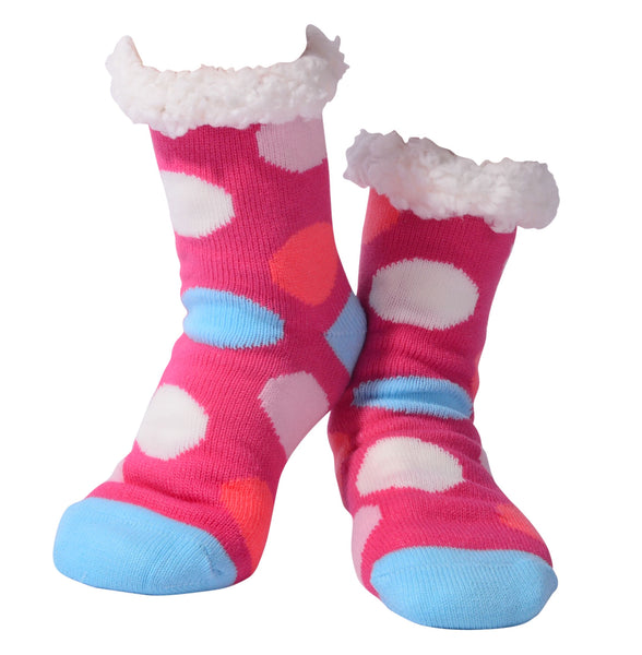 Nuzzles - Women's Polka Dot - Pink Foot Covering