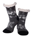 Nuzzles - Men's Reindeer - Grey Foot Covering