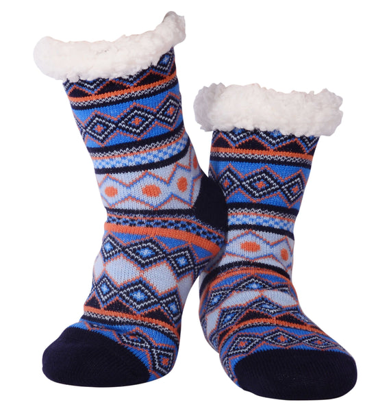 Nuzzles - Men's Aztec - Orange & Blue Foot Covering