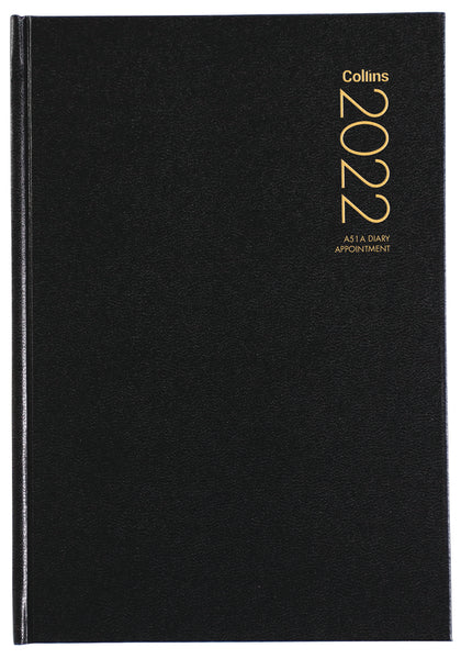 COLLINS DIARY A51A BLACK APPOINTMENT EVEN YEAR