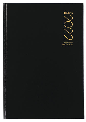 COLLINS DIARY A53A BLACK APPOINTMENT EVEN YEAR