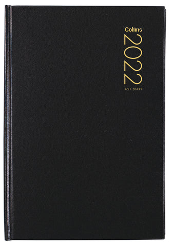 COLLINS DIARY A51 BLACK EVEN YEAR