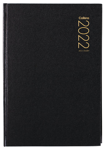 COLLINS DIARY A52 BLACK EVEN YEAR